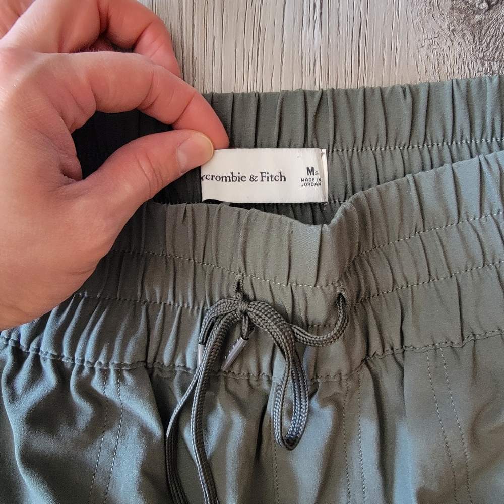 Abercrombie & Fitch Olive Drawstring Shorts